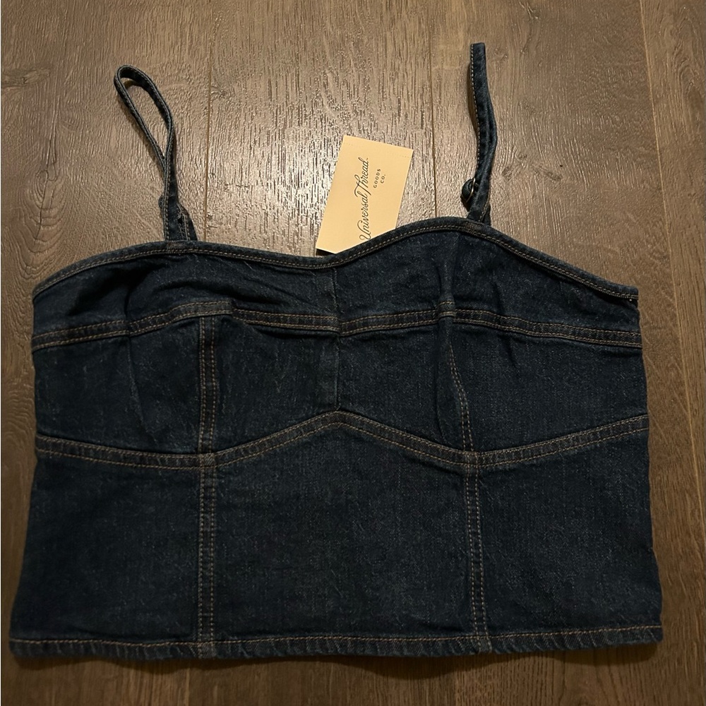 Universal Thread Dark Blue Denim Crop Top